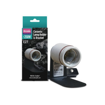Arcadia Ceramic Lamp Holder & Bracket - Lampenhalterung L-Form Keramikfassung E27